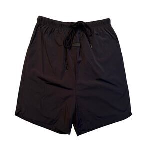 nwt Fear of God ESSENTIALS Nylon Running Shorts Jet Black Men size M Blokecore
